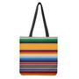 Ethnic Serape Blanket Stripe Print Tote Bag