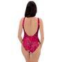 Exotic Hibiscus Flower Hawaiian Print One Piece Swimsuite