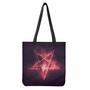 Fiery Reversed Pentagram Print Tote Bag