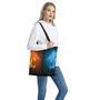 Fire And Ice Dragons Print Tote Bag