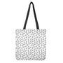 Fish Hook Pattern Print Tote Bag