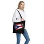 Flag Of Puerto Rico Print Tote Bag