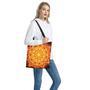 Flame Kaleidoscope Print Tote Bag