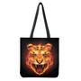 Flame Tiger Print Tote Bag