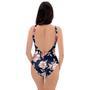 Floral Rose Print One Piece Swimsuite