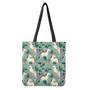 Floral Unicorn Pattern Print Tote Bag