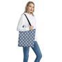 Flower Denim Jeans Pattern Print Tote Bag