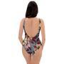 Flower Print One Piece Swimsuite