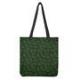 Forest Green Cannabis Leaf Print Tote Bag