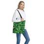 Fresh Green Leaf Print Tote Bag