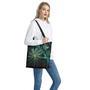 Fresh Tropical Leaf Print Tote Bag