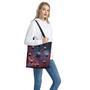 Galaxy Lunar Phase Print Tote Bag