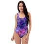 Galaxy Night Print One Piece Swimsuite