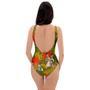 Geisha Japanese Dragon Print One Piece Swimsuite