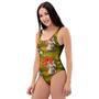 Geisha Japanese Dragon Print One Piece Swimsuite