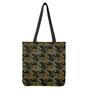 Gold And Black Japanese Bamboo Print Tote Bag