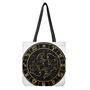 Gold And Black Pisces Sign Print Tote Bag