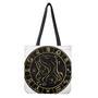 Gold And Black Virgo Sign Print Tote Bag