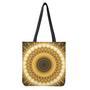 Gold Lights Kaleidoscope Print Tote Bag