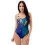 Gold Sapphire Marble One Piece Swimsuite