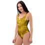 Gold Tie Dye One Piece Swimsuite