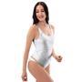 Gold White Marble One Piece Swimsuite