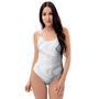 Gold White Marble One Piece Swimsuite