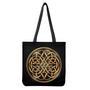 Golden Celtic Knot Print Tote Bag