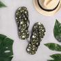 Golden Pyrite Summer Flip Flops