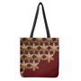 Golden Snowflake Print Tote Bag