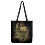 Golden Spiritual Koi Carp Print Tote Bag