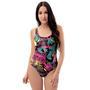 Graffiti Abstract Hiphop Lip One Piece Swimsuite