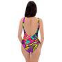 Graffiti Airbrush Love Print One Piece Swimsuite