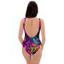 Graffiti Airbrush Print One Piece Swimsuite