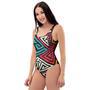 Graffiti Geometric Seamless Pattern One Piece Swimsuite