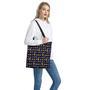 Graffiti Heart Pattern Print Tote Bag