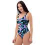 Graffiti Skull Print One Piece Swimsuite