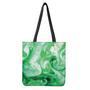 Green Acid Melt Print Tote Bag