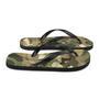 Green And Brown Camo Camouflage Print Flip Flops Colorful