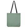 Green And White Buffalo Check Print Tote Bag