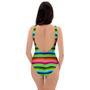 Green Baja Serape One Piece Swimsuite