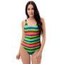 Green Baja Serape One Piece Swimsuite