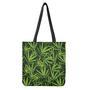 Green Bamboo Leaf Pattern Print Tote Bag