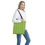 Green Bamboo Print Tote Bag