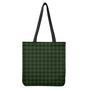 Green Black And Red Tartan Pattern Print Tote Bag