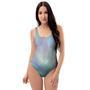 Green Galaxy Space One Piece Swimsuite