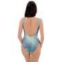 Green Galaxy Space One Piece Swimsuite