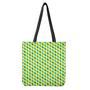 Green Geometric Cube Shape Pattern Print Tote Bag