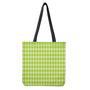 Green Harlequin Pattern Print Tote Bag