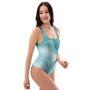 Green Ink Marble One Piece Swimsuite